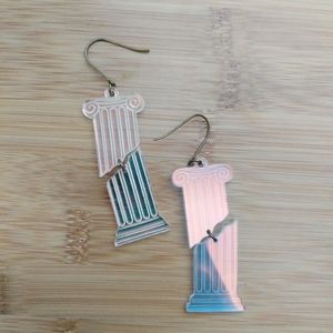 While Odin Sleeps Holographic Lucite Earrings